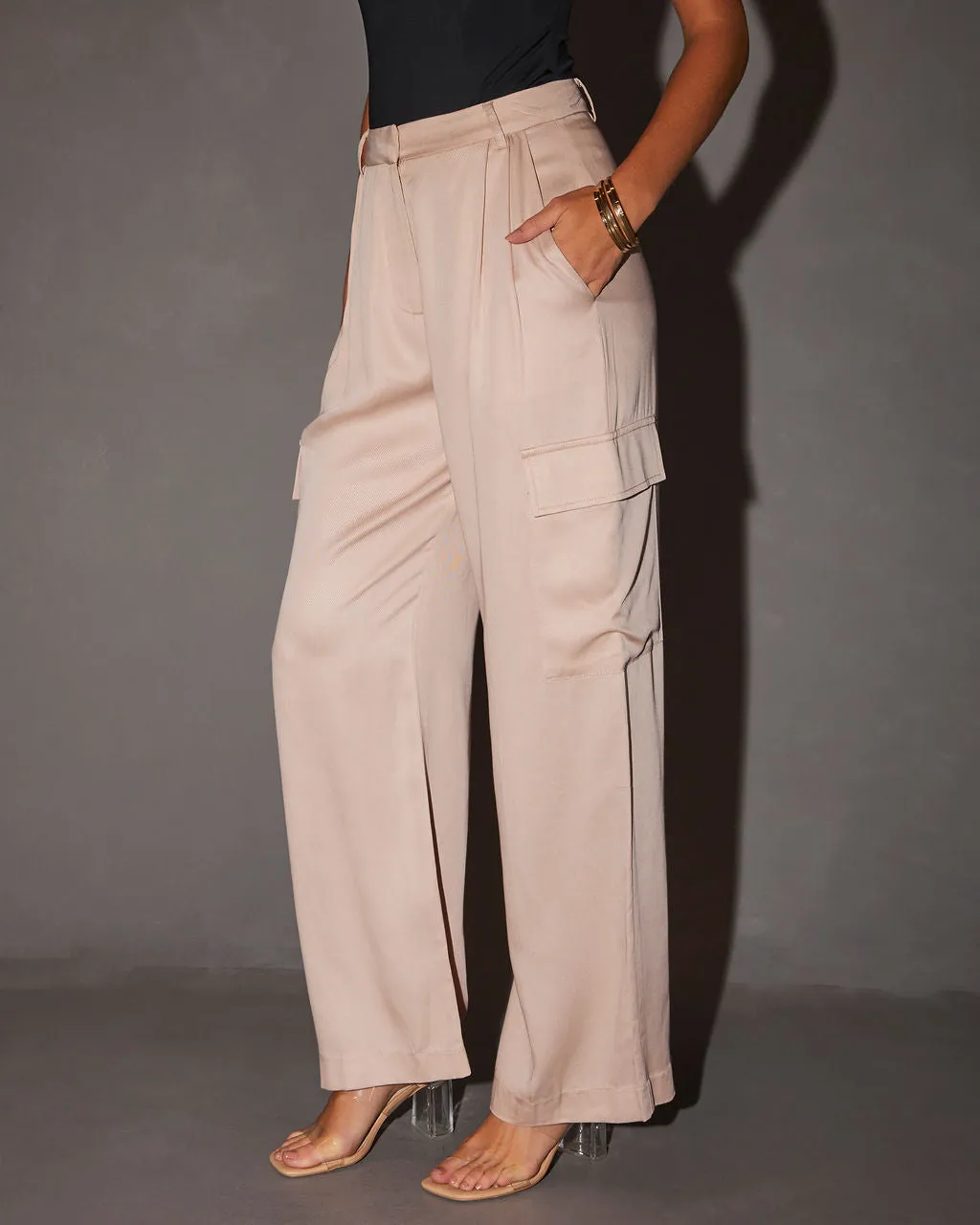 Adelyn Mid Rise Cargo Trousers