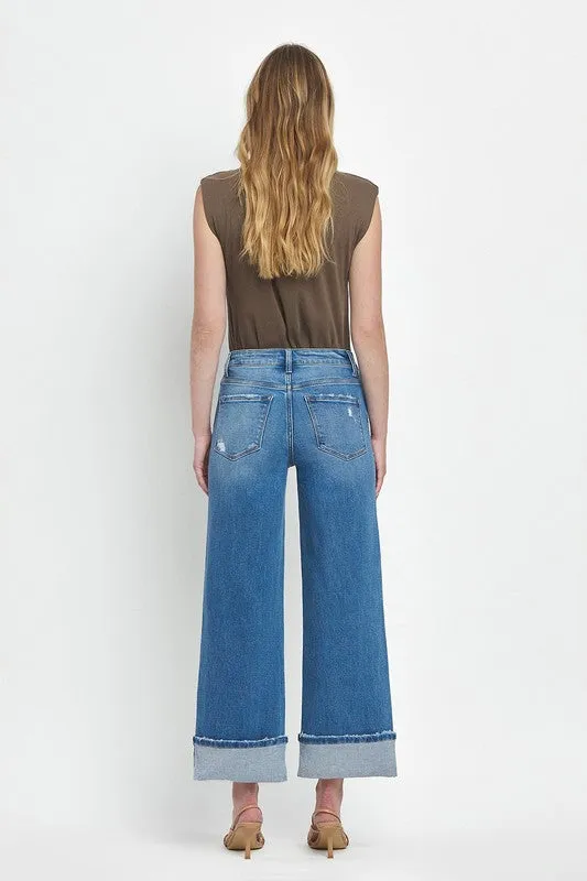 Becca Cuffed Wide Leg Jean (Flying Monkey)