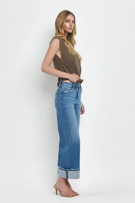 Becca Cuffed Wide Leg Jean (Flying Monkey)