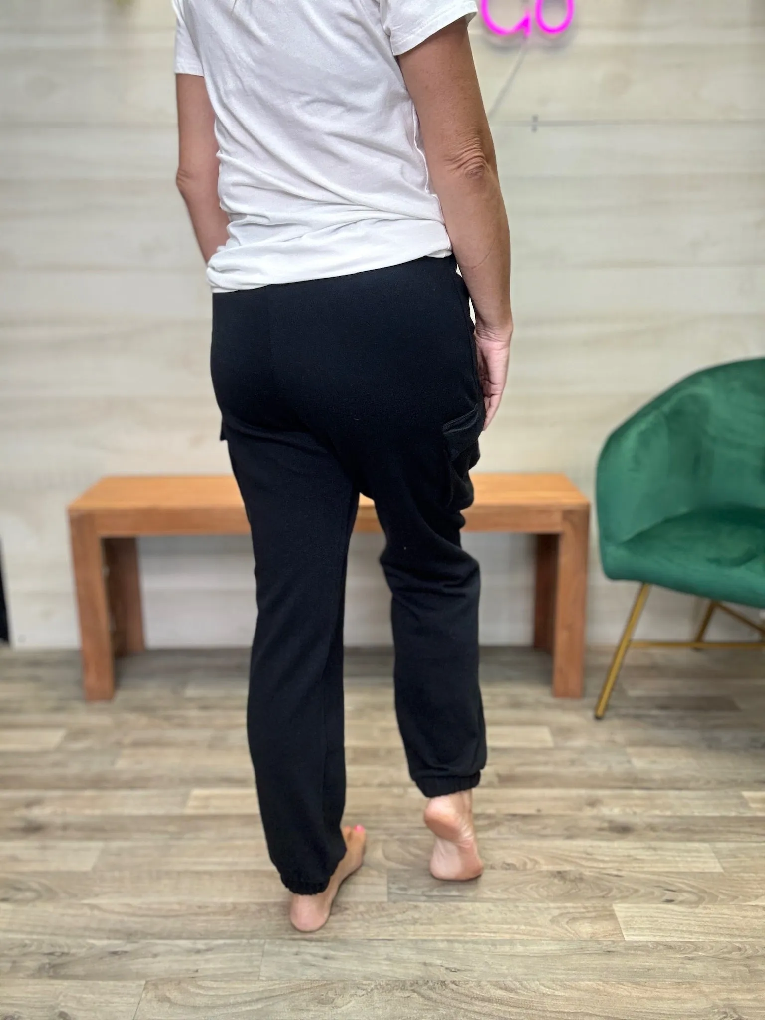 Black Cargo Jogger Pant