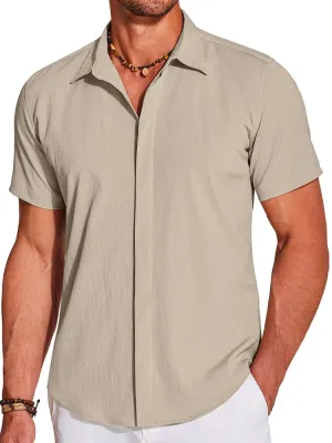 Casual Wrinkle Free Textured Shirt (US Only)