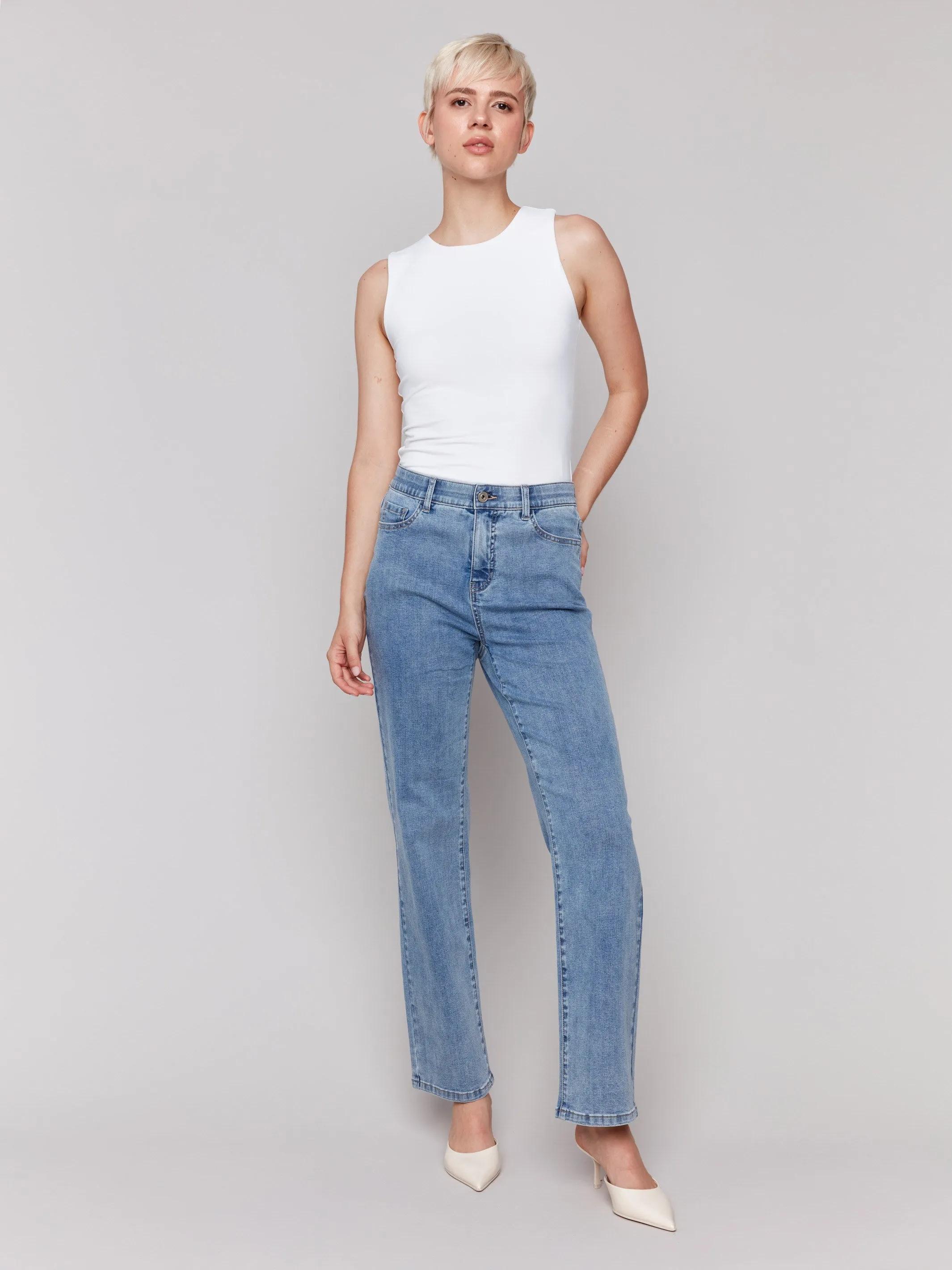 Charlotte Straight Leg Jeans - Light Blue