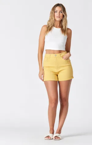 CLARA BOYFRIEND SHORTS IN MISTED YELLOW LA VINTAGE