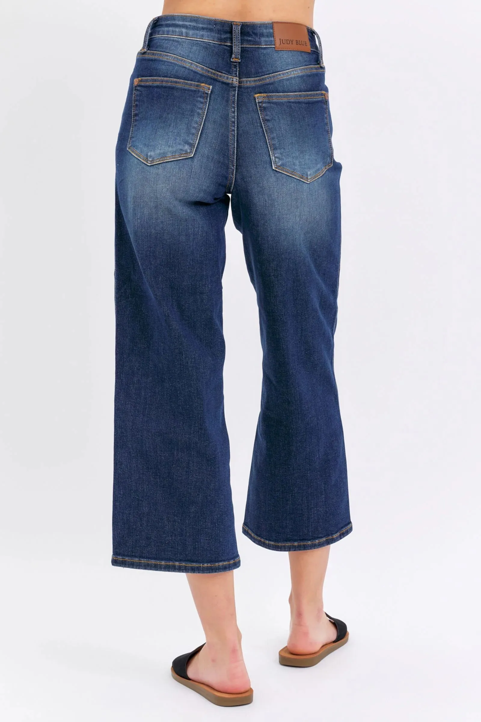 Jessie Tummy Control Cropped Wide Jeans