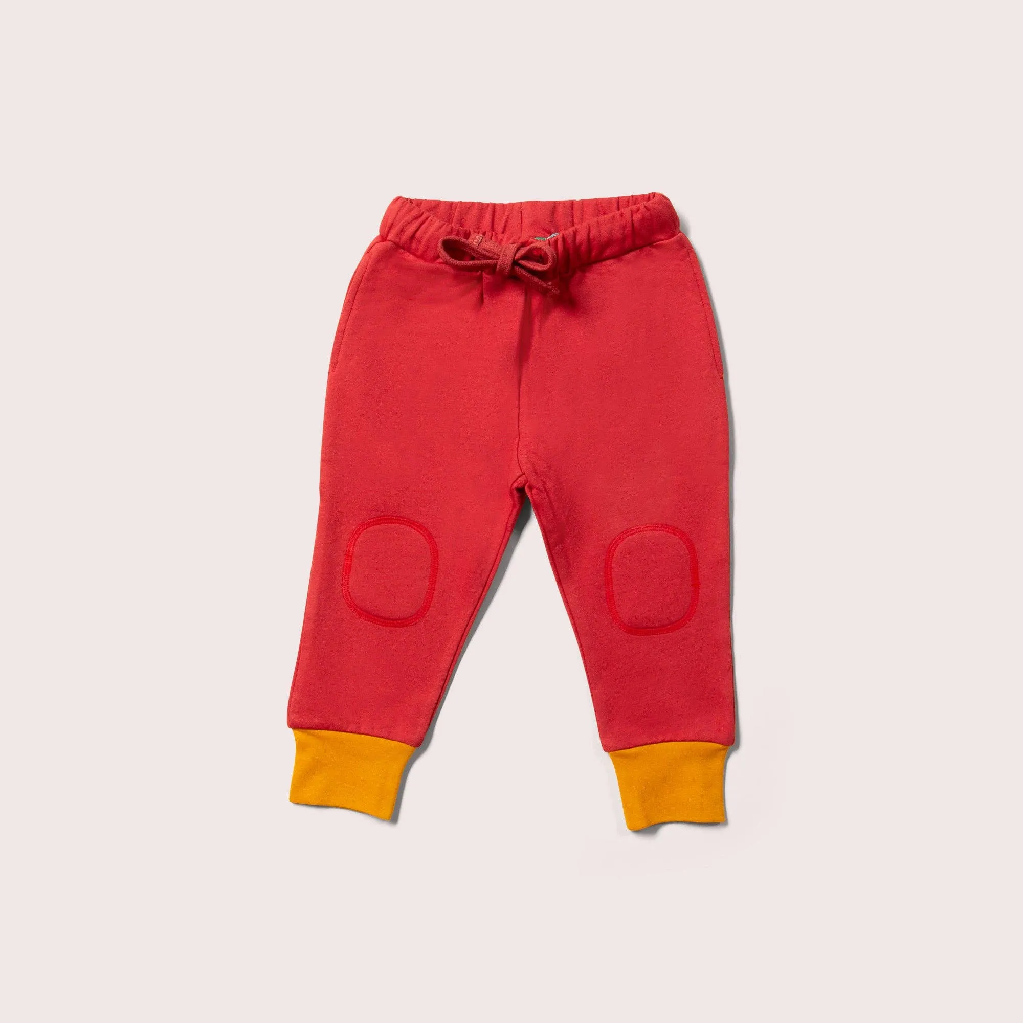 Knee Patch Cosy Joggers | Soft Red