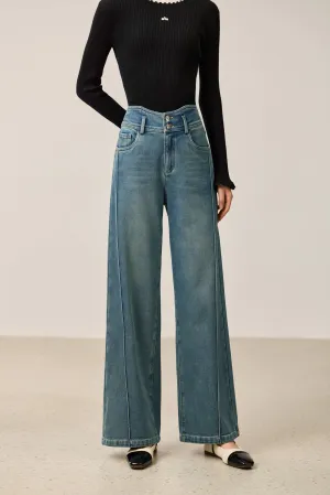 LILY Stylish High-Waist Wide-Leg Jeans