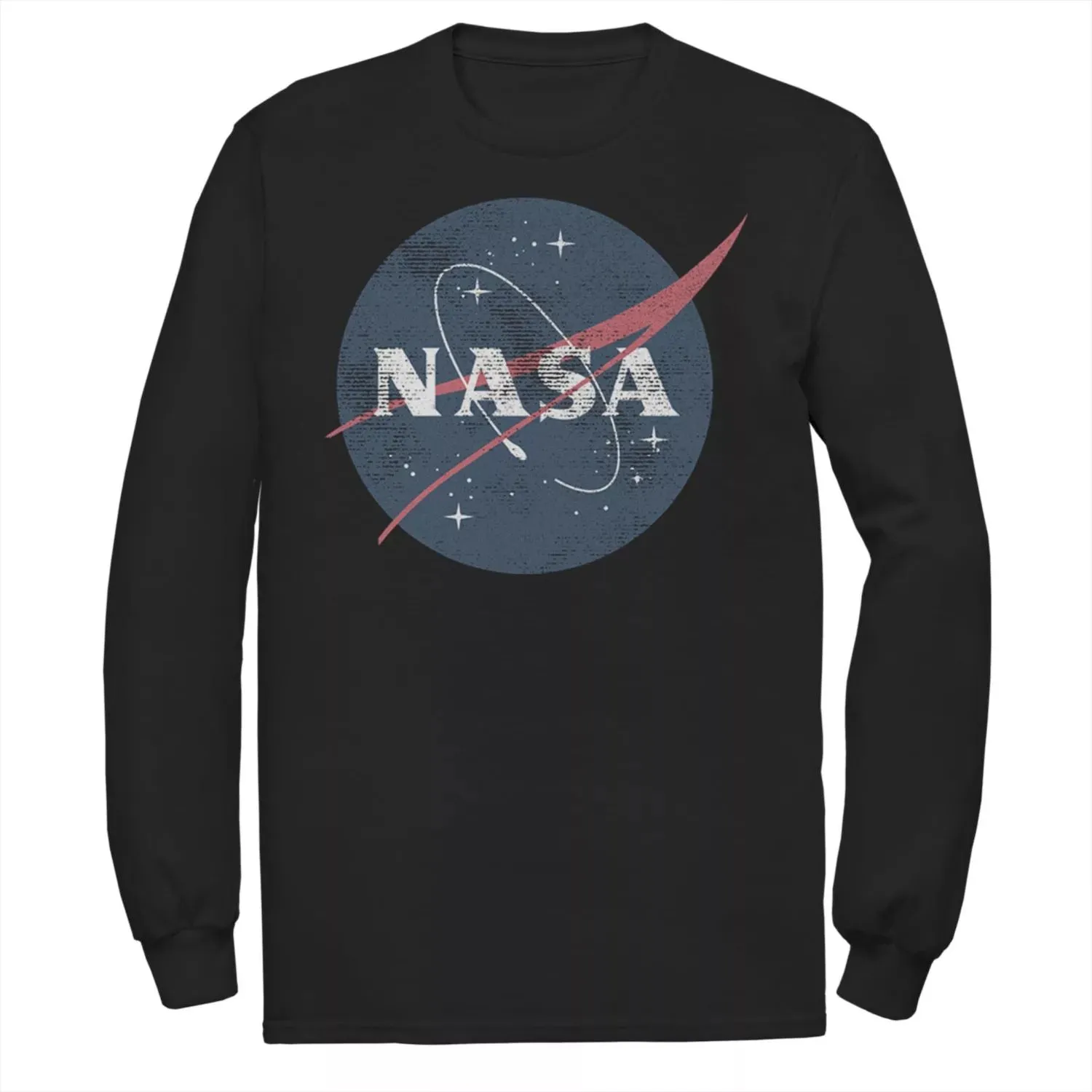 Men's NASA Simple Round Logo Long Sleeve T-Shirt Licensed Character