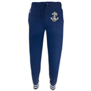 Navy Anchor Ladies French Terry Jogger