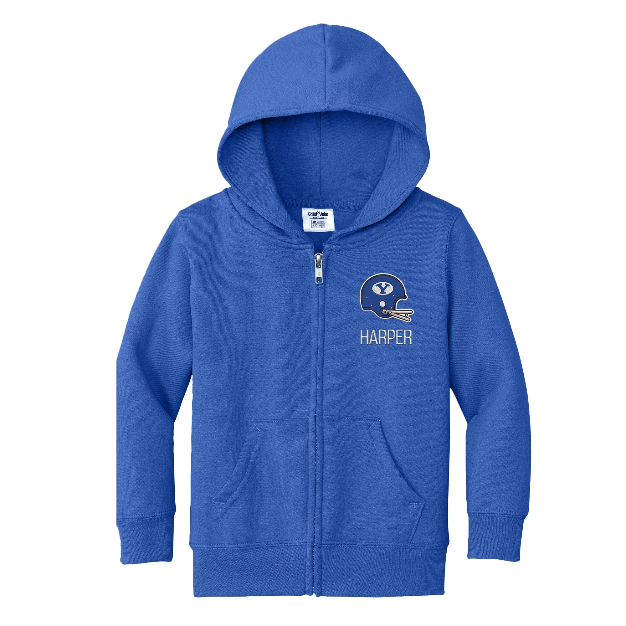 Personalized Brigham Young Cougars Helmet Toddler Full-Zip Sweatshirt