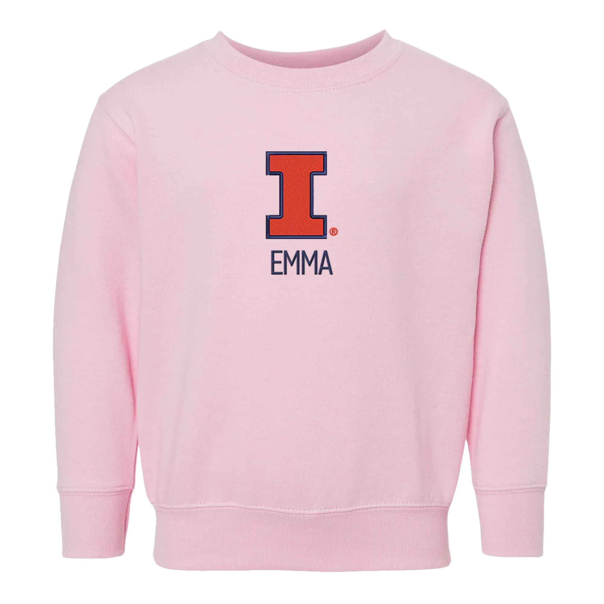 Personalized Illinois Fighting Illini Toddler Crewneck Sweatshirt