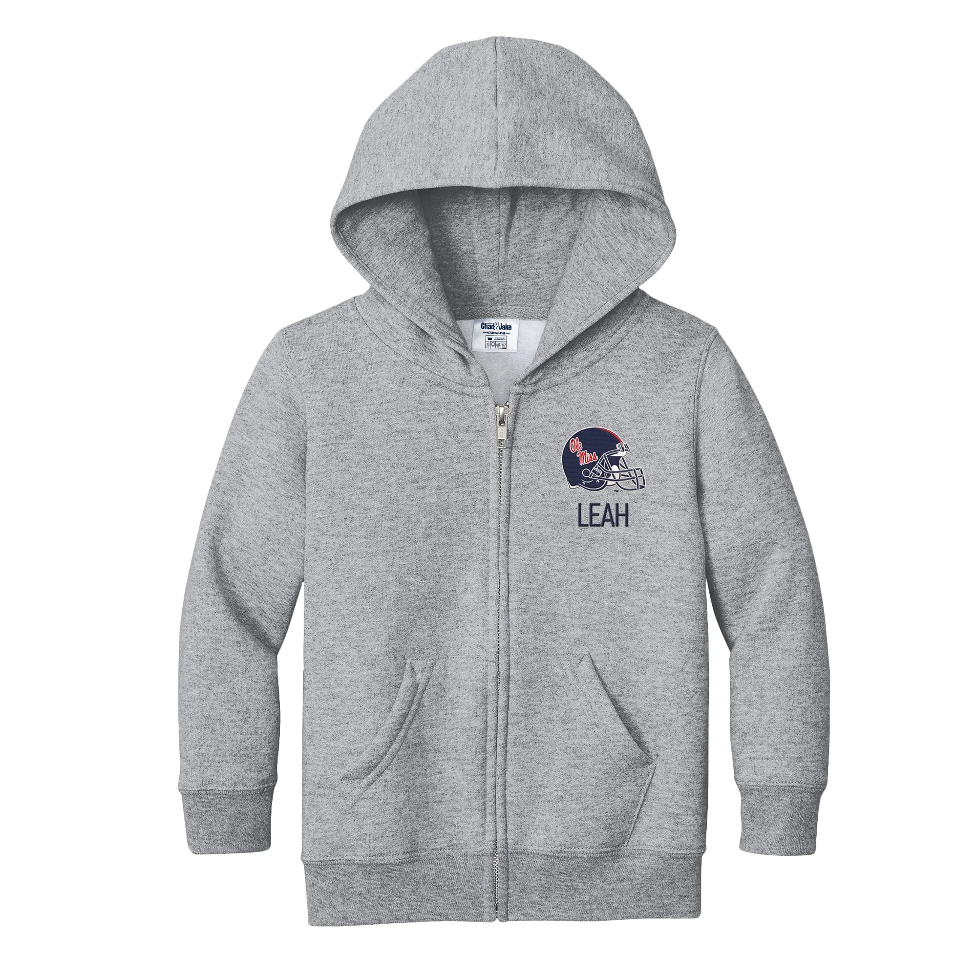 Personalized Ole Miss Rebels Helmet Toddler Full-Zip Sweatshirt