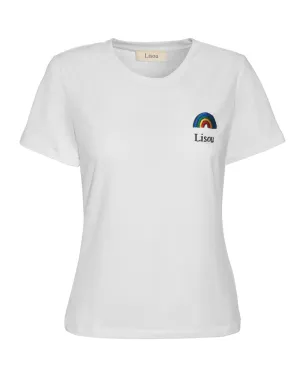 Rainbow Print Fitted T-Shirt