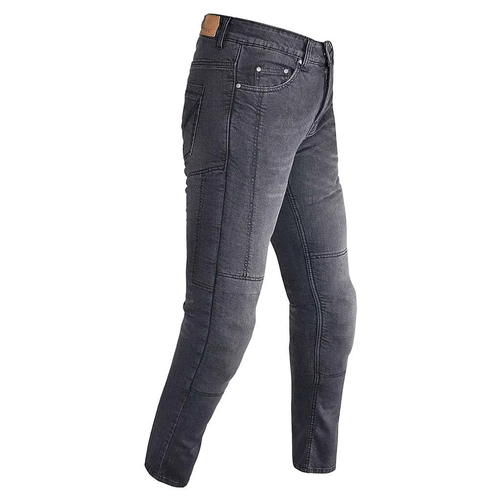 RIDERACT® Men's Riding Jeans Grey Reinforced with Aramid Fiber