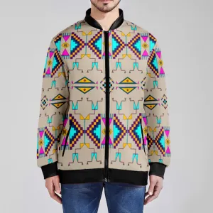 Rite of Passage Sand Zippered Collared Lightweight Jacket