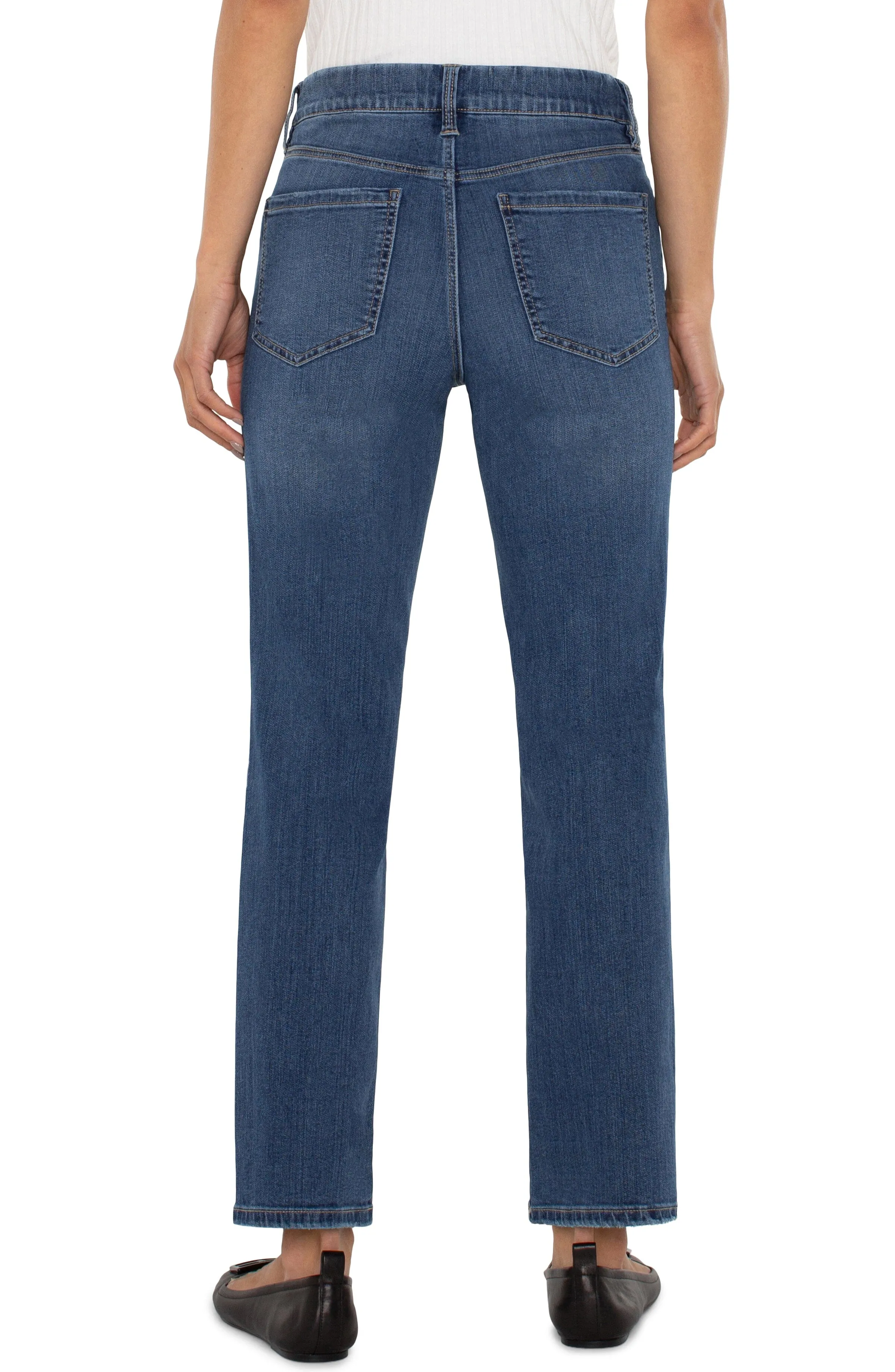 SLIM PULL ON MID RISE GIA GLIDER JEANS