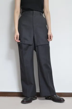 SLIT SLACKS PT GRY / 02_B