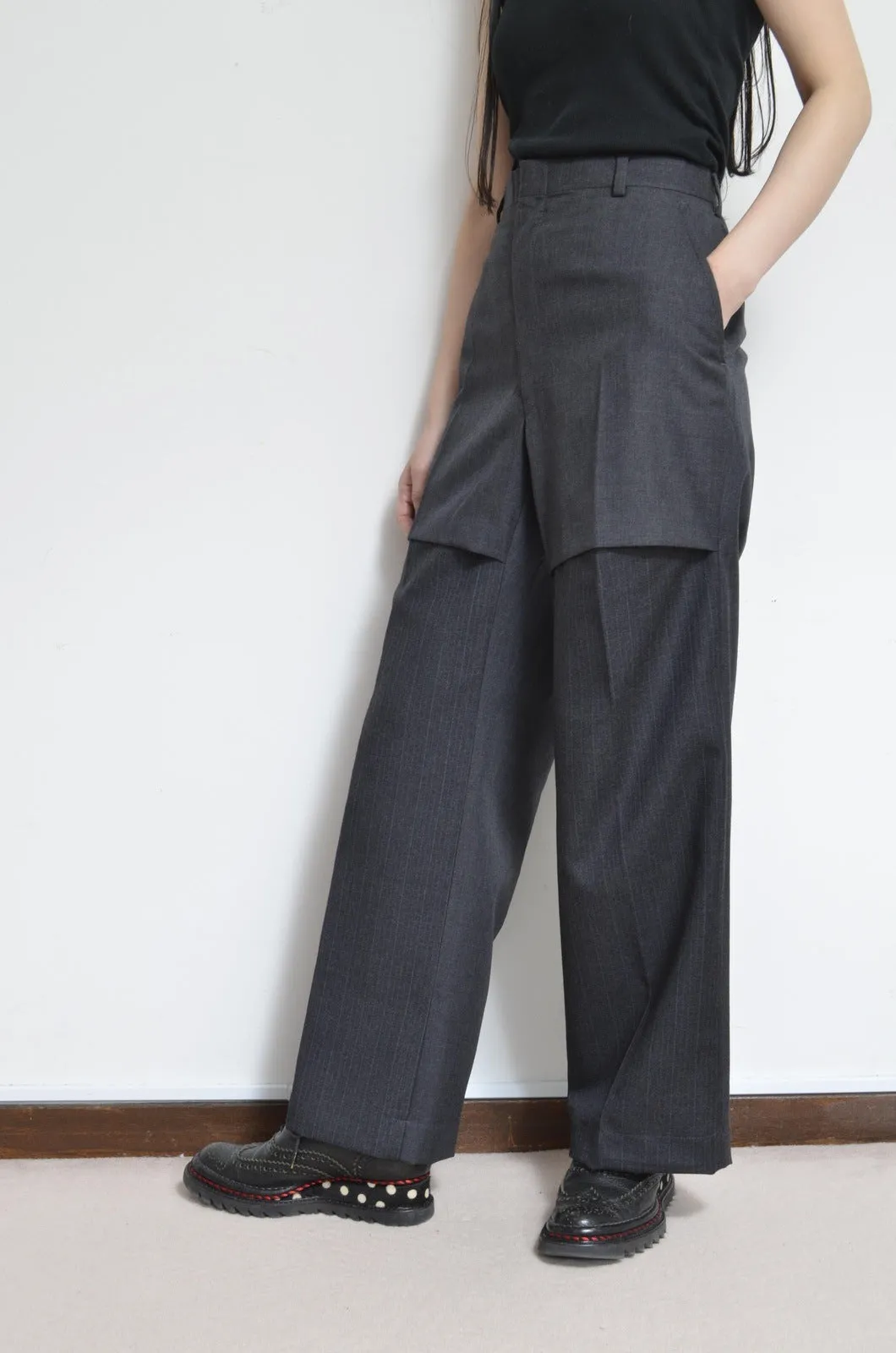 SLIT SLACKS PT GRY / 02_B