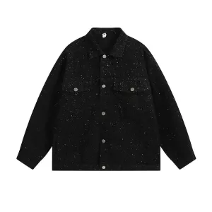 Stylish Speckled Denim Jacket