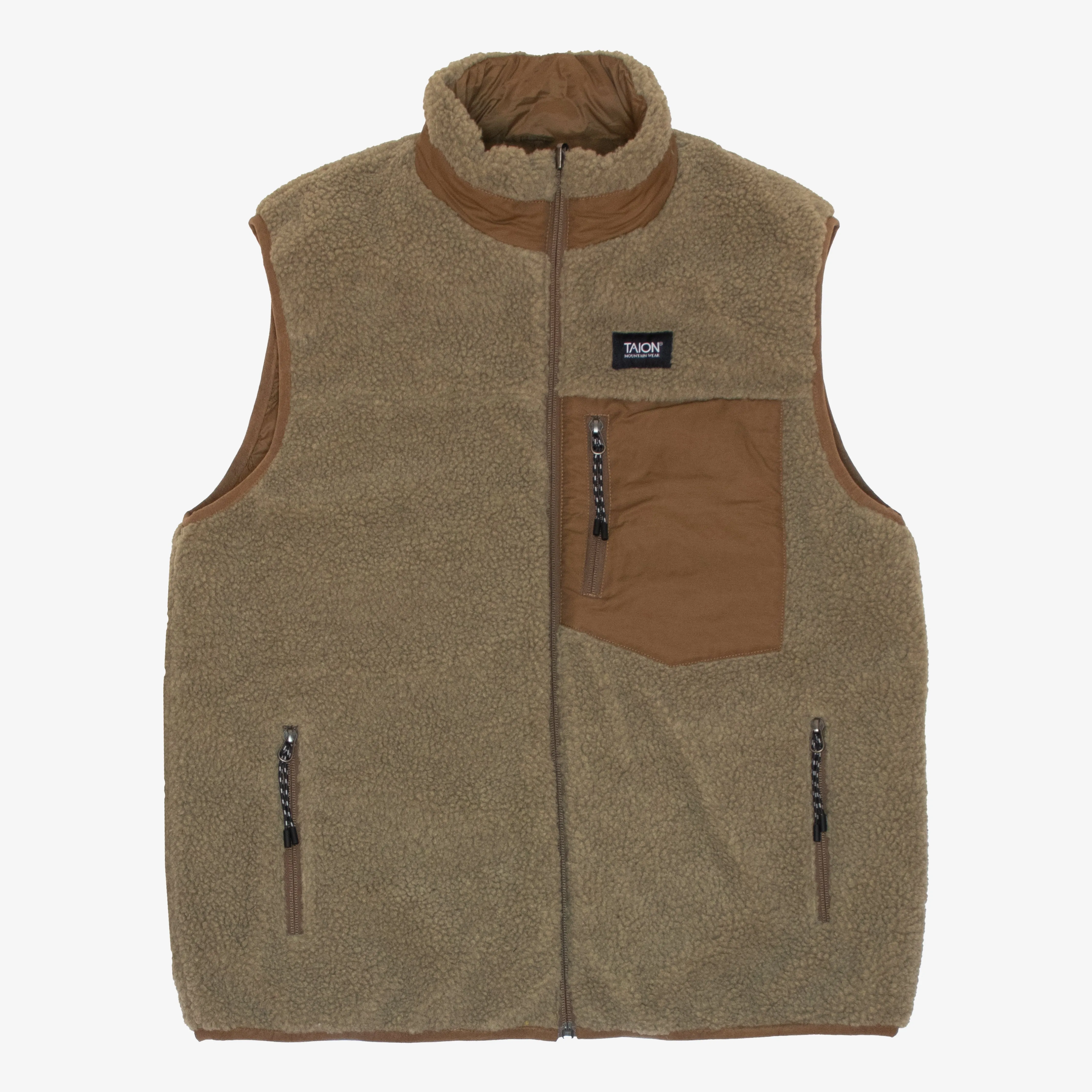 Taion Downxboa Reversible Vest L.Brownxbeige