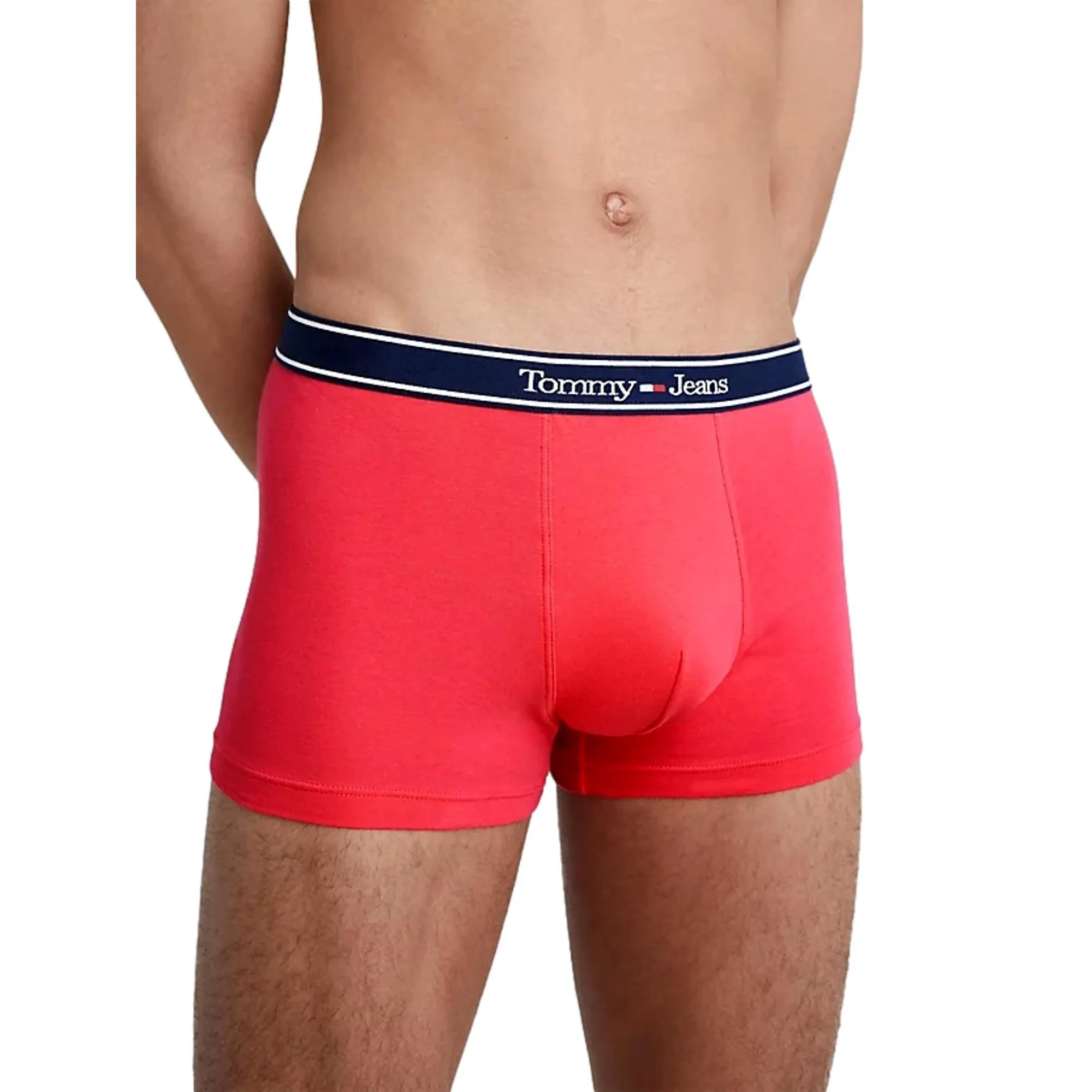 Tommy Hilfiger Tommy Jeans Essential Logo Waistband Trunks - Laser Pink