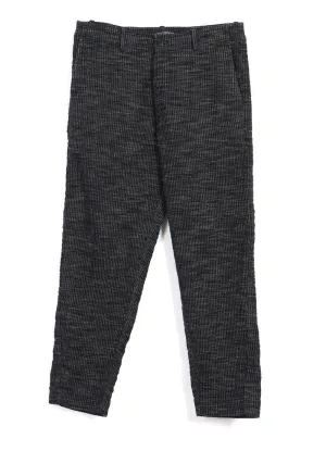 TRYGVE | Wide Cut Cropped Trousers | Black Hemp