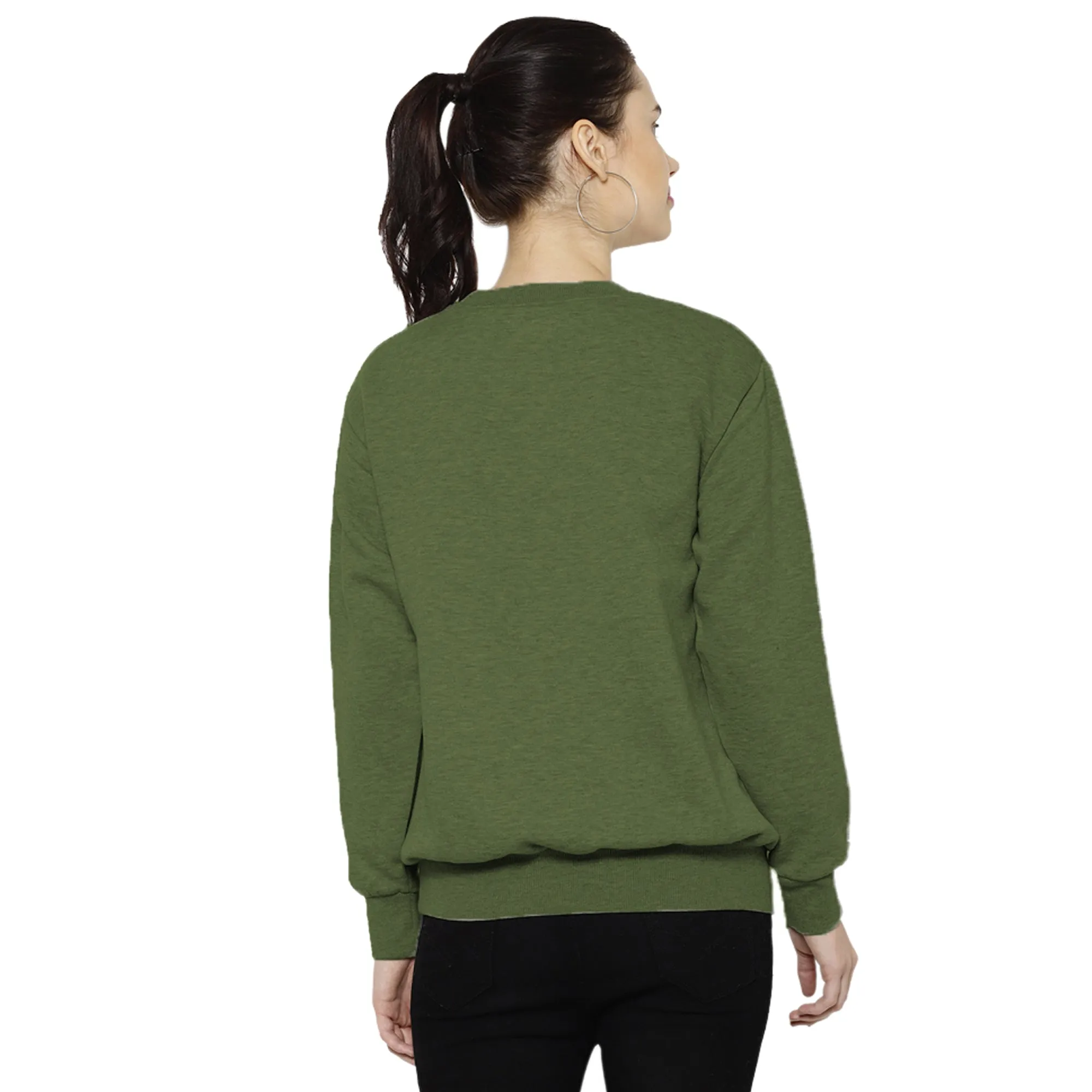 Vimal Jonney Fleece Round Neck Sweatshirt for Women