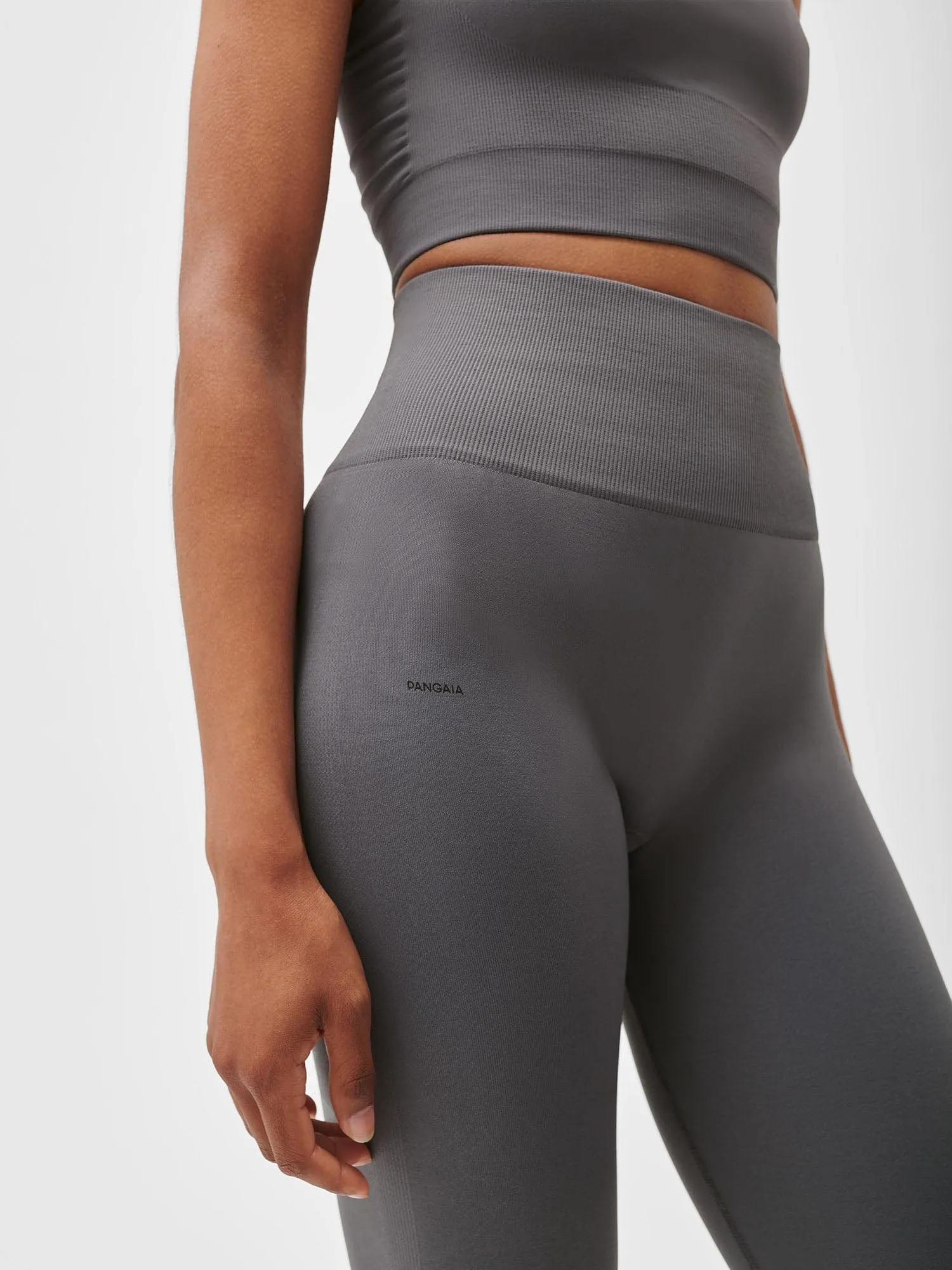 Women's Plant-Stretch Compressive Leggings—Volcanic Grey