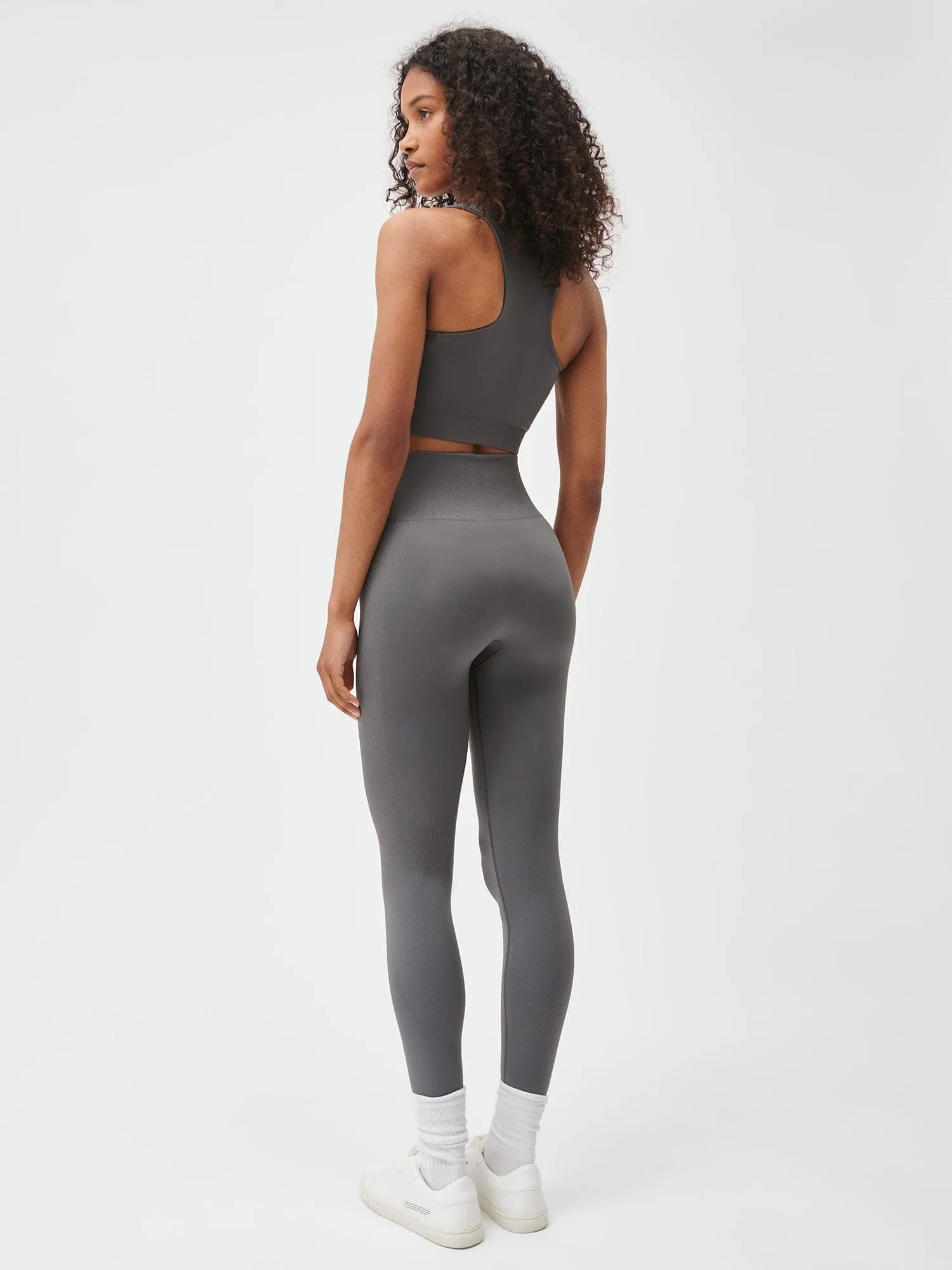 Women's Plant-Stretch Compressive Leggings—Volcanic Grey